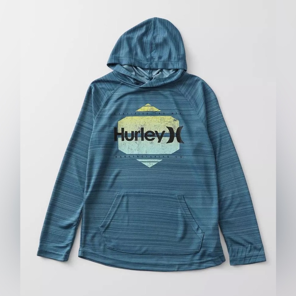 👉🏼NEW WITH TAGS👈🏼 HURLEY Bellmont Striped Hoodie Pullover Size: Large